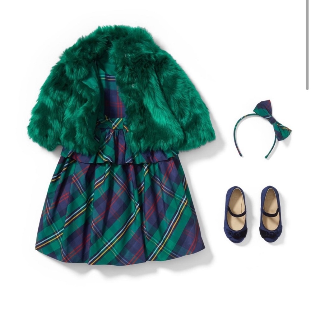 Green fur coat